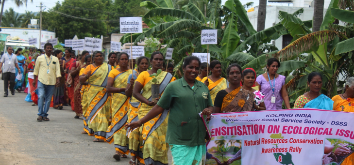 Awareness Rally on Solid Waste Management at Dharmapuri Kolping
